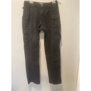 Wmn's 5.11 Tactical Black Cotton Canvas Pant Gorpcore Sz 12L